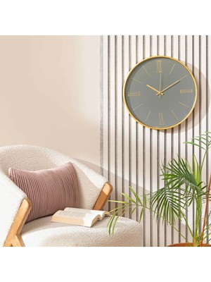Linens Ida 42 cm Duvar Saati Füme