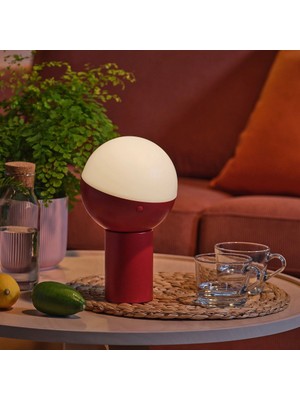Ikea Solvınden Led'li Dekoratif Aydınlatma, Kırmızı, 25 Cm, Güneş Enerjili