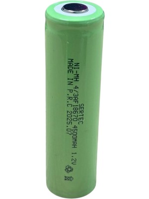 Marsilyan 1.2V 4500 Mah - 4/3AF - Ni-Mh Şarjlı Pil - (Başsız / Flat Head)