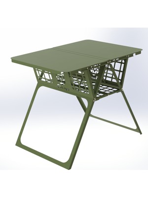 Fiways AXIS XL Katlanır Metal Kamp Masası - Ultra Dayanıklı Taşıma Çantalı Balkon Bahçe Karavan Masası