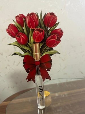 Burc Design Gift Lale Model Cam Şişe Kolonya -10 Adet