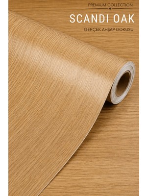 Deconitte Kendinden Yapışkanlı Premium Ahşap Görünümlü Mutfak Banyo Tezgah Dolap Masa Kaplama 60X100CM