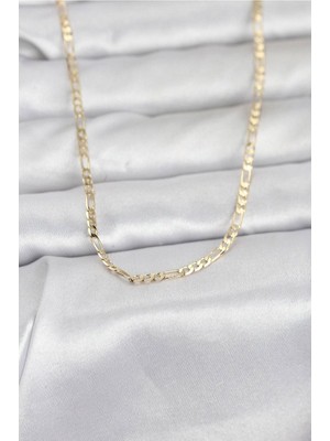 Clariss Gürbelle Özel_cm 14K Gold Renk Ince Kuşgözü Zincir Model 60 cm Kadın Kolye