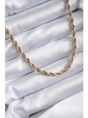 Uravas Store 316L Çelik Gold Renk 60 cm Burgu Model Kadın Kolye - TJ-BKO7972