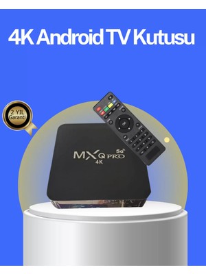 MXQ Pro 4K Çözünürlükte Akıllı Android TV Box 10 inç Ekran Boyutu ile Hızlı Wi-Fi Desteği 16GB Depolama