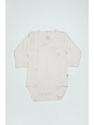Mbb E-Ticaret Organik Natural Basic Style Kruvaze Uzun Kol Body BS17102 Ekru