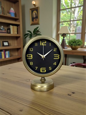 Mbb E-Ticaret Prestij Vinatge 25 x 20 cm Metal Masa Saati