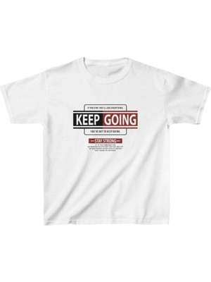 Mbb E-Ticaret Unisex Çocuk Baskılı T-Shirt - Beyaz