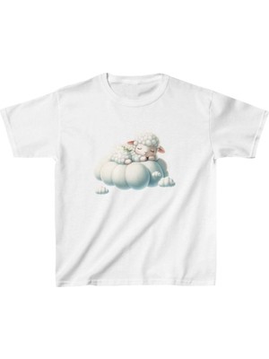 Mbb E-Ticaret Unisex Çocuk Baskılı T-Shirt - Beyaz