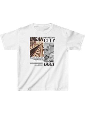 Mbb E-Ticaret Unisex Çocuk Baskılı T-Shirt - Beyaz