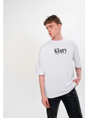 Mbb E-Ticaret Erkek Kısa Kol Yazlık Tişört Bisiklet Yaka Baskılı Oversize T-Shirt - Siyah