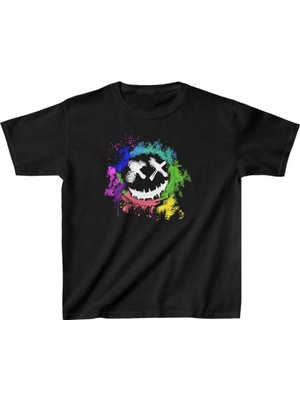 Mbb E-Ticaret Unisex Çocuk Baskılı T-Shirt - Siyah