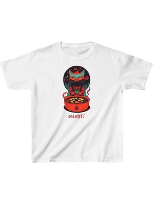 Mbb E-Ticaret Unisex Çocuk Baskılı T-Shirt - Beyaz