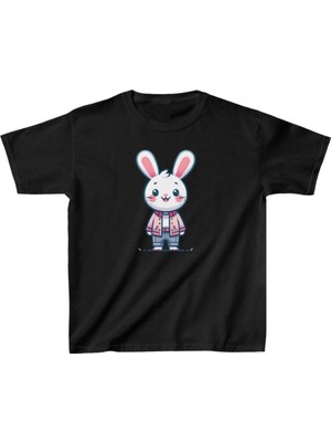 Mbb E-Ticaret Unisex Çocuk Baskılı T-Shirt - Siyah