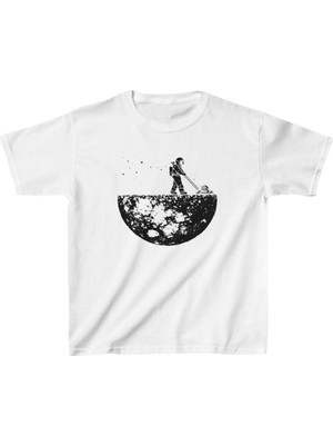 Mbb E-Ticaret Unisex Çocuk Baskılı T-Shirt - Beyaz