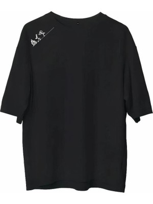 Mbb E-Ticaret Erkek Baskılı T-Shirt Kısa Kol Bisiklet Yaka Regular Fit Rahat Kalıp Günlük Tişört - Siyah