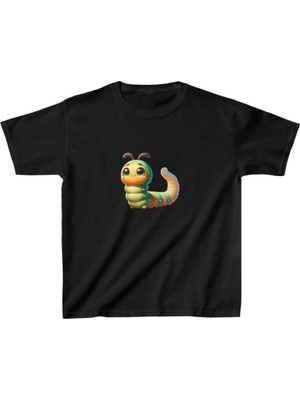 Mbb E-Ticaret Unisex Çocuk Baskılı T-Shirt - Siyah