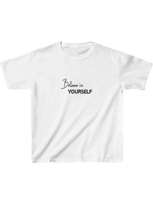 Mbb E-Ticaret Unisex Çocuk Baskılı T-Shirt - Beyaz