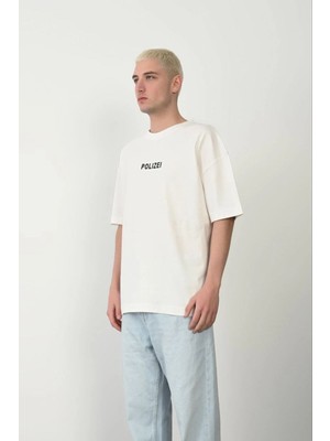 Mbb E-Ticaret Erkek Baskılı T-Shirt Kısa Kol Bisiklet Yaka Rahat Kalıp Tişört - Beyaz