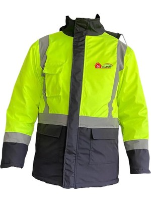 Mbb E-Ticaret Reflektörlü Parka Sarı Lacivert Small