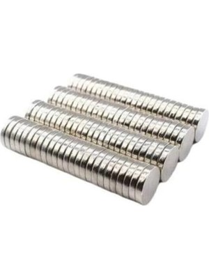 Epilons 50 Adet 10X2MM Yuvarlak Neodyum Mıknatıs Güçlü Magnet Nikel Kaplamalı