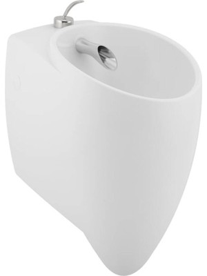 Serel - Amphora Asma Monoblok Lavabo Beyaz Batarya Dahil - AN37TDS110HTK