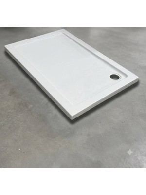 Sanica - 80X120 cm Monoflat Duş Teknesi Beyaz Outlet - OPLO0006-