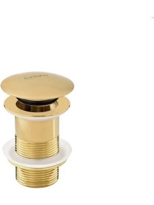 Fontana - Altın-Gold Sifon Üst Takımı (Tahliye Deliksiz) - Dr-05