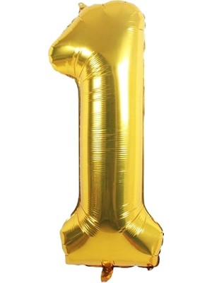 Altes Grup Balon 1 Rakamı Helyum Balon 76 cm (Gold)