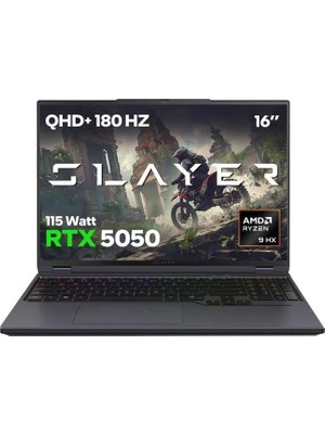 Altes Grup Garaj Slayer R9T-5050 C1 Amd Ryzen 9 7845HX 32GB Ram 1tb SSD RTX5050 16" 180Hz Qhd+ IPS Freedos Oyuncu Laptop