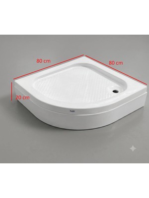  piyasa- pasific oval monoblok panelli duş teknesi 80x80 cm beyaz outlet - oplo0005-
