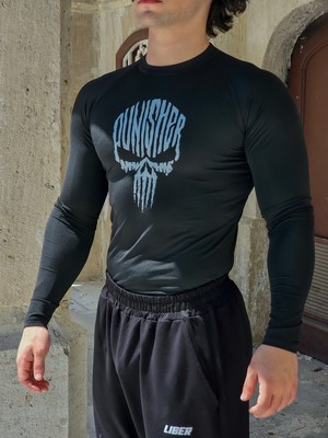 Liber Punisher - Uzun Kollu Compression Tshirt