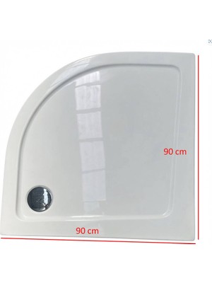  piyasa - monoflat duş teknesi oval 90*90 beyaz outlet - oplo0007-