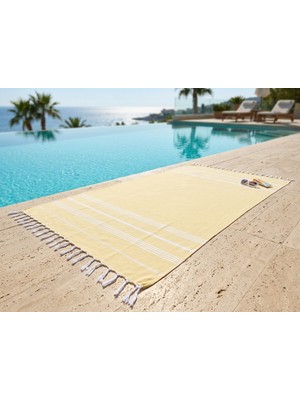 Ludia Ludıa %100 Pamuklu Çok Amaçlı Peştemal 95X190 cm Plaj, Banyo Havlusu