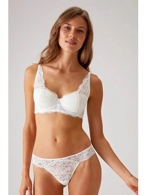 Pierre Cardin 4801 Pure Joy Dolgusuz Balenli Pedli Dantel Sütyen Takım