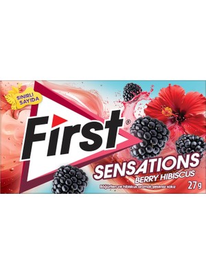 Zenwaya Store First Sensations Berry Hibisküs Aromalı Şekersiz Sakız 27 gr