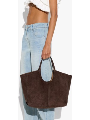 Parfois Kadın Deri Efektli Dikişli Shopper Çanta