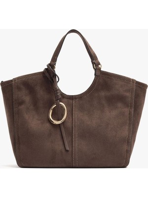 Parfois Kadın Deri Görünümlü Üst Dikişli Shopper Çanta M