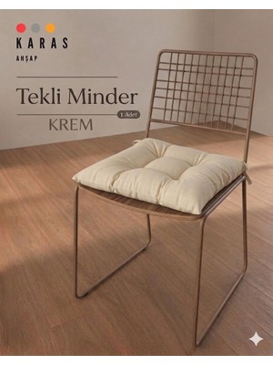 KARAS AHŞAP Tekstil Modern Tekli Sandalye Minderi 1 Adet (40X40 Cm)