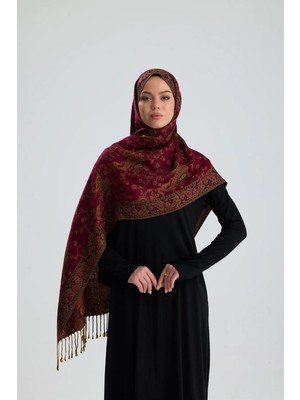 Chale Royale Passage Serisi - Cashmere Collection / Ottoman Rose Dokuma Kaşmir Şal