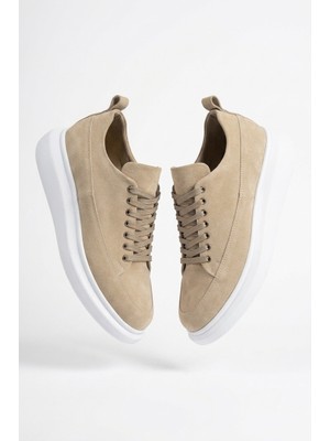 Zerenyus Axel Yüksek Kalite Alexander Model Erkek Günlük Sneaker Süet Krem