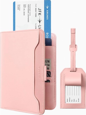 Vulkit Rfıd Korumalı Vegan Deri Unisex Pasaport Cüzdanı