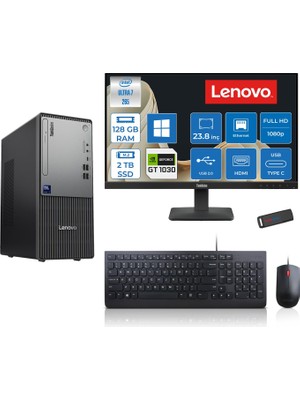 Lenovo Thinkcentre Neo 50T Gen 6 Intel Core Ultra 7 265 Upto 5,3ghz 128GB Ddr5 2tb SSD 4GB/GT1030  WIN11HOME +23.8"fhd Mon. Masaüstü Bilgisayar 2413BD007WTR21H39+ZETTAUSBBELLEK
