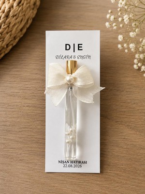 Burc Design Gift Kişiye Özel Düğün Nikah Nişan Hatırası Kolonya Şişesi / 15 Adet