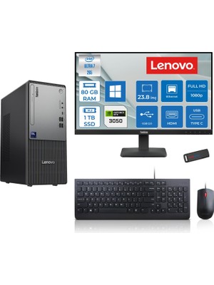 Lenovo Thinkcentre Neo 50T Gen 6 Intel Core Ultra 7 265 Upto 5,3ghz 80GB Ddr5 1tb SSD 6GB/RTX3050 WIN11HOME +23.8"fhd Mon. Masaüstü Bilgisayar 2413BD007WTR23H28+ZETTAUSBBELLEK