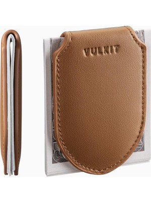 Vulkit Hakiki Deri Manyetik Erkek Para Klipsi Kartlık