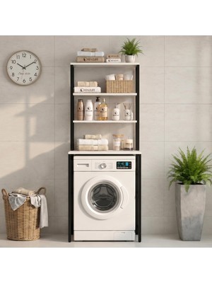 Kenz Life Kenzlife Çamaşır Kurutma Makinesi Dolabı Domaniç Byzsyh 180*070*60 Mat Suntalam Metal Siyah Boya