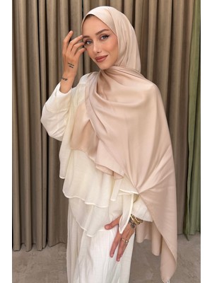 İmaj Butik Bej Abiye Kristal Ipek Şal