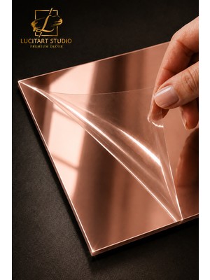Lucit Art 4'lü Set | 30X40 cm 1 mm Premium Aynalı Pleksi | Esnek Yapışkanlı Dekoratif Pleksi Duvar Süsü | Süs Ayna