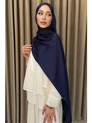 İmaj Butik Lacivert Abiye Kristal Ipek Şal